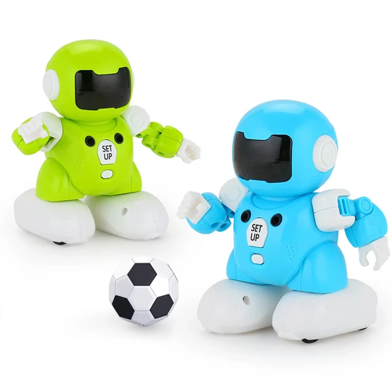 Remote Control Soccer Rechargeable Robot Pack of 2 Robots, 2 nets + 1 football mat, Small Football